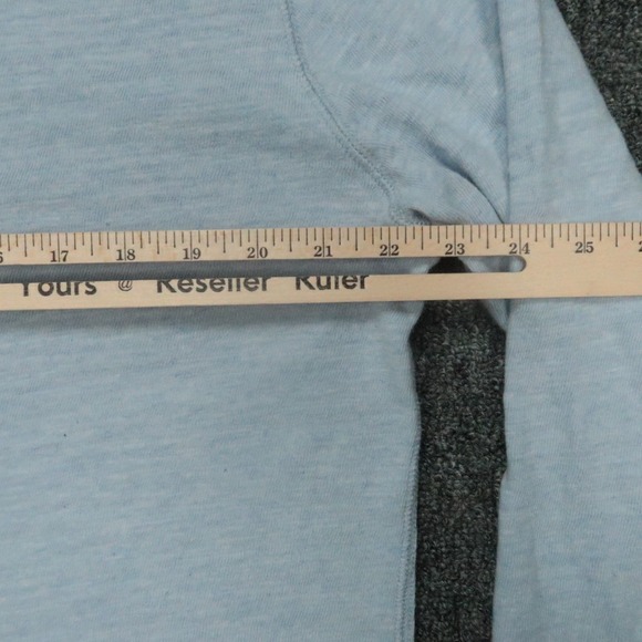 Faherty Sweater Mens Large Blue Sunwashed Slub Quarter Zip Pullover - Picture 8 of 10